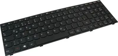 A black laptop keyboard is shown against a white background.