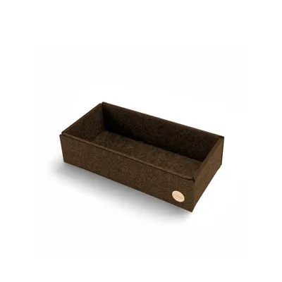 Produktbild von Aufbewahrungsbox CLEAN Filz 15 x 30 x 8 cm ohne Deckel in hellbraun meliert