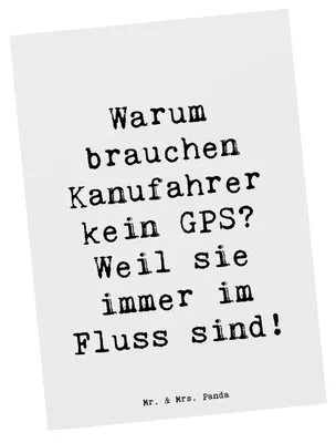 Produktbild von Mr. & Mrs. Panda Postkarte Spruch Kanu Lebensweg - Weiß - Geschenk, Sportler, Fluss, Kanufahren, Abenteuer, Ansichtskarten, Grußkarte, Postkarten, Ansichtskarte, Paddeln