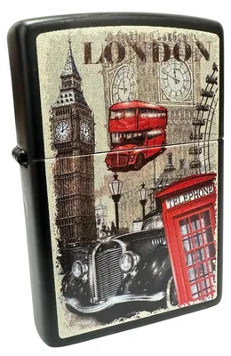 Produktbild von Zippo Feuerzeug London Sturmfeuerzeug Benzinfeuerzeug mit London Motiven