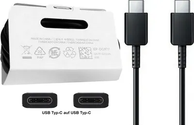 Produktbild von Daten-/Ladekabel - USB-C auf USB-C (1m) Samsung EP-DG977BBE - ORIGINAL black