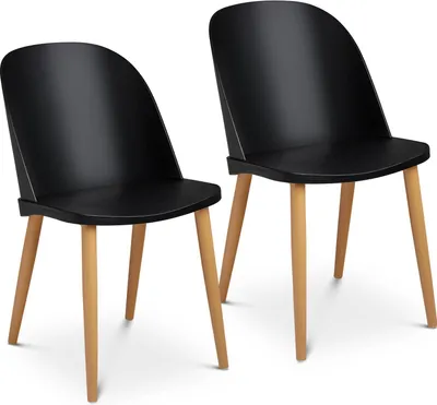 Obrázek produktu pro Expondo Fromm & Starck  židle – sada 2 ks – do 150 kg – sedák 43,5 x 43 cm – černá