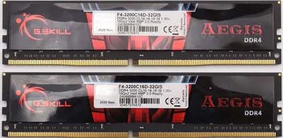 Produktbild von G.Skill Aegis F4-3200C16D-32GIS - 32 GB - 2 x 16 GB - DDR4 - 3200 MHz - 288-pin DIMM