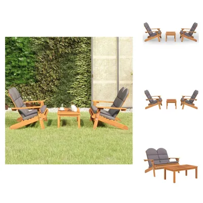 Obrázek produktu pro vidaXL 3-dílná zahradní lounge souprava Adirondack z masivního dřeva akácie - Sety zahradního nábytku