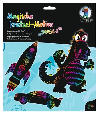 Produktbild von URSUS 24540002F, Rubbelkarte für Kinder, Schwarz, Mehrfarbig, 6 Stück(e)