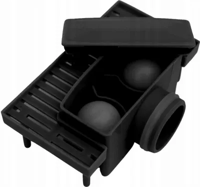 Produktbild von AQUA HEATING Kugel-Siphon Kontrollöffnung Doppelflügel Dichtung Linearer Bodenablauf Wandablauf Kugelverschluss-Siphon NBR Duschrinne Duschablauf 36-38mm Schwarz