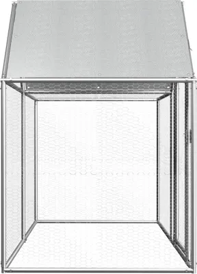 Produktbild von "SALE 2026"Kleintier-Ställe - Silber Hühnerstall 2x1x1,5 m Verzinkter Stahl Stabli Möbel3775113