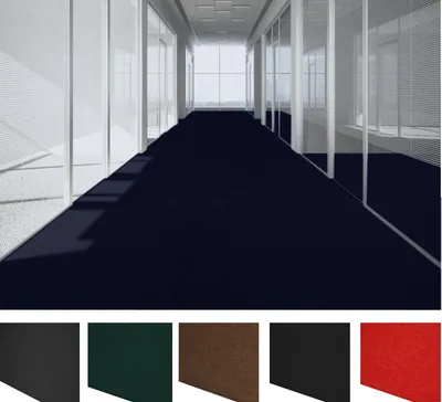 Produktbild von MDEKOR Nadelvlies Teppichboden, Blau, 2m breit, 400 x 200 cm, schwer entflammbar, zum Zuschneiden als Läufer oder Auslegware