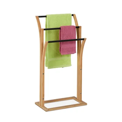 Produktbild von relaxdays Bambus Handtuchhalter