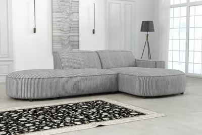 Produktbild von Emoebel24 Ecksofa Lucas Grau  mit Ottomane, Sofa L-form 284x166x70 cm