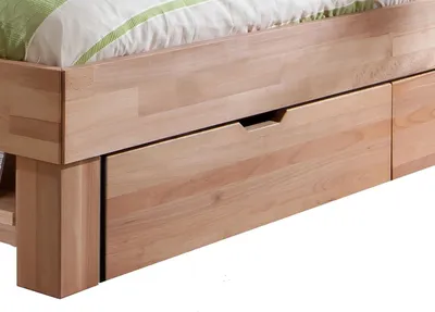 Produktbild von 4 x Bettkasten Schublade Bett Schlafzimmer JUDITH Kernbuche massiv