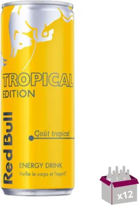 Image de Boisson Énergisante Red Bull Tropical Edition - 12 x 25 cL