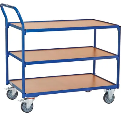Produktbild von fetra 2752, Stahl, Transportwagen, Blau, 300 kg, 4 Rad/Räder, 12,5 cm