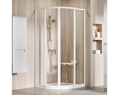 Zdjęcie produktu dla Kabina prysznicowa RAVAK SKCP4-80 195 drzwi podwójne satyna+transparent 3114OU02Z1