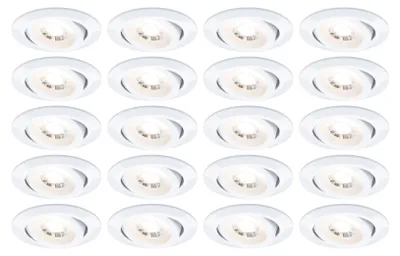 Immagine prodotto di Set di 20 luci da incasso LED Paulmann, orientabili