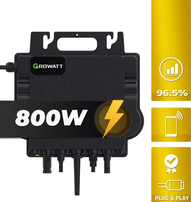 Produktbild von GROWATT Mikro-Wechselrichter 800 W NEO?800M?X für Balkonkraftwerk, IP67 wetterfest, Plug&Play Installation, 2 MPPT, WIFI Bluetooth, Micro Inverter