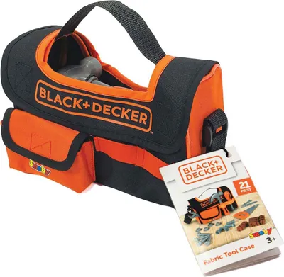 Produktbild von Smoby Black & Decker Spielzeug-Werkzeugtasche mit Zubehör, 21-teilig