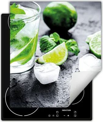 Produktbild von DarHaus Herdabdeckplatte 45x52 cm Anti Rutsch Matte Aufrollbar, Limmete - Wasser
