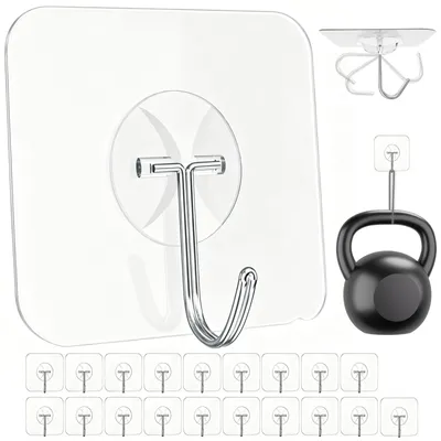 Image de Crochets adhésifs robustes pour mur (lot de 20)