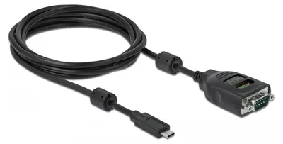 Immagine prodotto di DELOCK Adattatore da USB-C a seriale DB9 con tester RS-232 a 9 LED