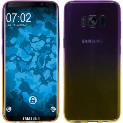 Produktbild von PhoneNatic Case kompatibel mit Samsung Galaxy S8 - Design:05 Silikon Hülle Ombrè + flexible Folie