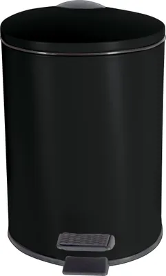 A black pedal bin is shown from the front.