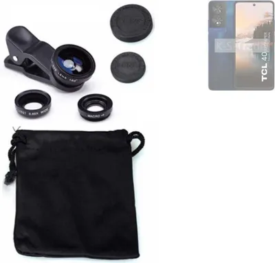 Produktbild von K-S-Trade Smartphone Kamera Linsen Set Kompatibel mit TCL 40 NXTPAPER 3in1 Clip-On Kamera Adapter Macro Weitwinkel FishEye Fischauge Objektiv Linse