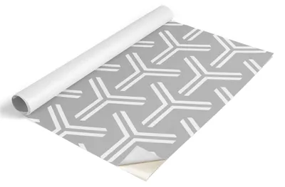Imagen del producto de Película adhesiva para muebles - Película autoadhesiva de 65x130 cm - Película para muebles, ideal para armarios - Película para muebles, especialmente para la cocina - Resistente al agua - Lavable - Autoadhesiva - Sin burbujas de aire - Diseño geométrico moderno