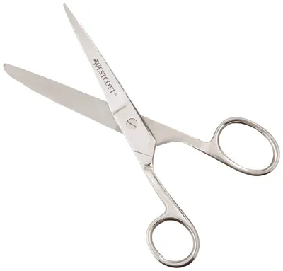 Linkshänder-Schere, 15 cm, rostfreie Klingen, Silber