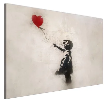 Image de LUMASOUL Tableau sur toile, motif nature, tableaux muraux cadre bois, Tableau Mural pour Salon & Chambre, 90x60 cm Banksy