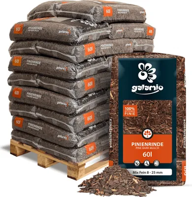 Produktbild von Galamio Rindenmulch Pinie Mix Fein 60l x 26 Sack 1560l  Palette