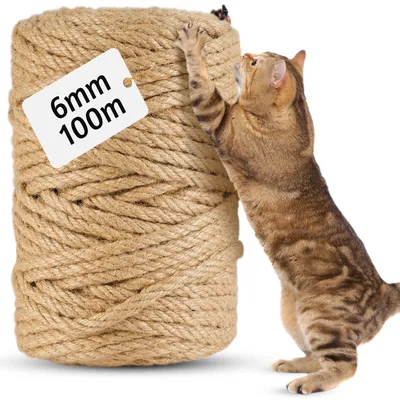 Productafbeelding van 100 m Natuurlijke Sisal Touw voor Klauwen en Decoratie