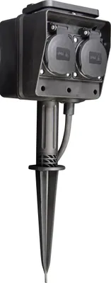 Produktbild von Gartensteckdose McPower, 4-fach, IP44, mit Erdpieß, 3m Kabel