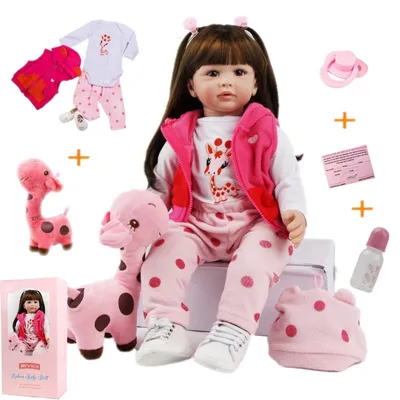 Produktbild von Reborn-Puppe – 60 cm, mit Magnet-Schnuller – Mädchen