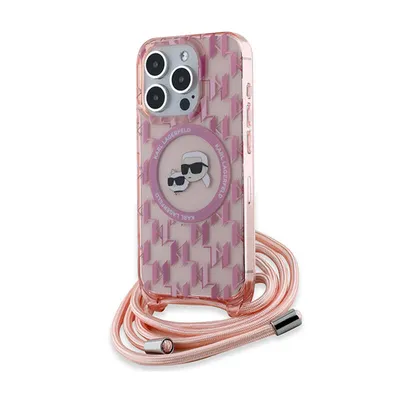 Immagine prodotto di Karl Lagerfeld Klhmp15Xhcklcp Iphone 15 Pro Max 6.7 Różowy/Pink Hardcase Iml Crossbody Monogram Karl & Choupette Head Magsafe