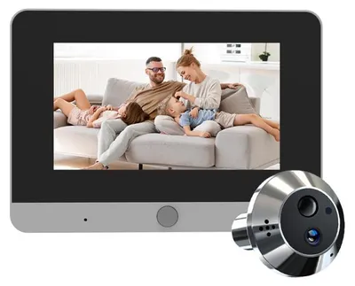 Produktbild von Digitaler Türspion mit Aufnahmefunktion RH-PD16, 5"-Display, Zwei-Wege-Audio, WLAN und Bewegungsmelder – Tuya