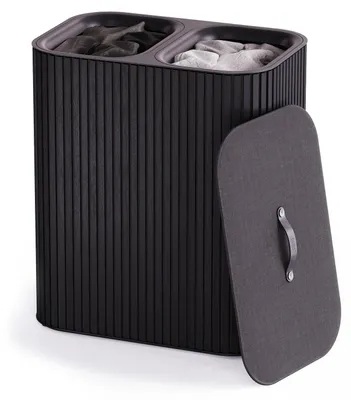 Produktbild von Joseph Joseph Wäschetrennkorb 90,0 l Tota Twin Luxe schwarz, Farbe:Schwarz