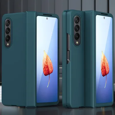 Produktbild von Galaxy Z Fold4 5G Hülle, Scharnierschutz Hartes PC Anti-Kratzer Schutzhülle mit Displayschutzfolie für Samsung Galaxy Z Fold 4 5G Grün