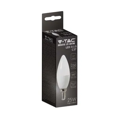 Immagine prodotto di V-TAC VT-2323 Lampadina LED candela SMD 2.9W E14 bianco freddo 6500K sku 2986