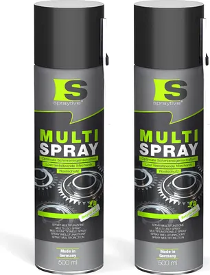 Produktbild von Spraytive 2x 500ml Multi Spray – 5-in-1 Kriechöl & Multifunktionsöl – Rostlöser, Schmiermittel, Kontaktspray & Allzwecköl