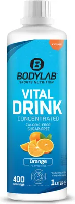 Produktbild von BODYLAB Vital Zero Drink - 1000ml - Orange Sportgetränk kalorienarm