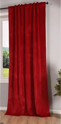 Produktbild von Verdunkelnder Vorhang aus Samt, rot, 280 x 135 cm, mit Tunnelzug und kürzbar