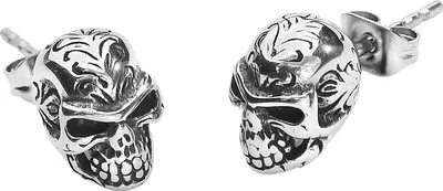 Produktbild von etNox Ohrstecker-Set Uni Tattoo Skull silberfarben Standard