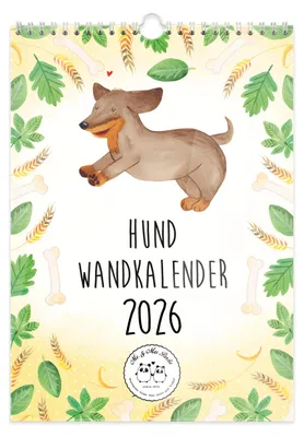 Produktbild von Mr. & Mrs. Panda A3 Wandkalender 2026 Hund Collection - Weiß - Geschenk, Fotokalender, Wochenplaner Wand, Jahreskalender 2023, Kalender, Neujahr