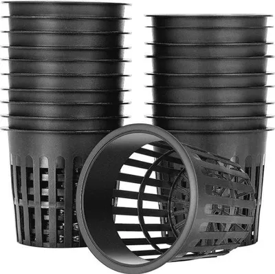 Image de Paniers à plantes hydroponiques (20 pièces) - Pots de fleurs hydroponiques en plastique pour la culture hors-sol et les balcons de jardin