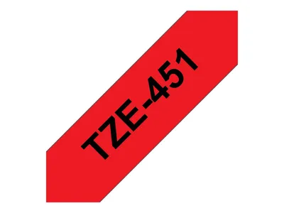 Produktbild von Brother TZE-451 Etiketten erstellendes Band Schwarz auf rot TZ