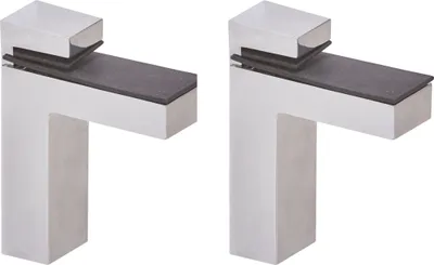 Produktbild von HOOZ 2er Set Regalboden Halterung Chrom 10 cm
