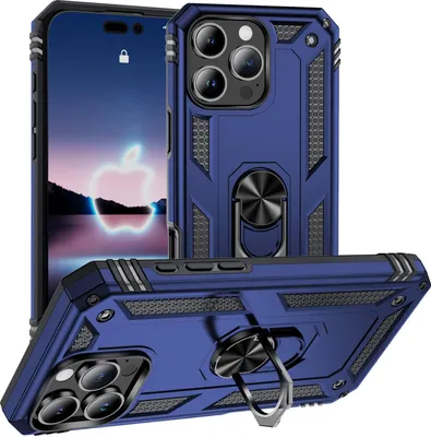 Produktbild von Armor Shield Handyhülle für Apple iPhone 16 Pro Max Hülle Ultra Hybrid Case Schutzhülle, Blau