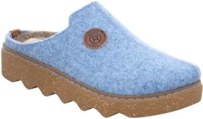 Produktbild von Rohde Damen Pantoffel Hausschuh Filz Plateausohle lose Einlagen Foggia-D 6120, Größe:42 EU, Farbe:Blau