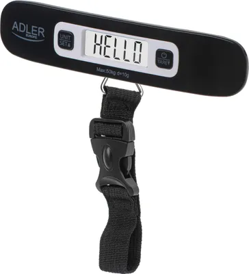 Produktbild von Adler | Reisegepäckwaage | AD 8190 | Höchstgewicht (Tragkraft) 50 kg | Genauigkeit 10 g | Schwarz